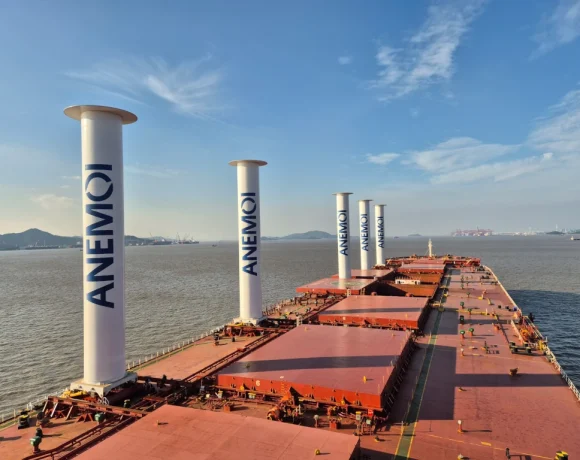 Anemoi completes installation of Rotor Sails onboard Vale VLOC in largest wind-propulsion project to date