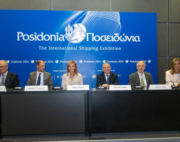 Greek Shipowners highlighted fleet renewal, decarbonisation, freedom of navigation, and education initiatives during the closing press conference at Posidonia 2026.