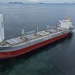 Topic, TSUNEISHI SHIPBUILDING and OceanWings complete rigid tiltable wingsail retrofit aboard the bulk carrier MARIA TOPIC