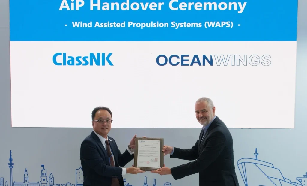ClassNK Grants Approval in Principle to OceanWings’ RF and RT Wingsail Designs